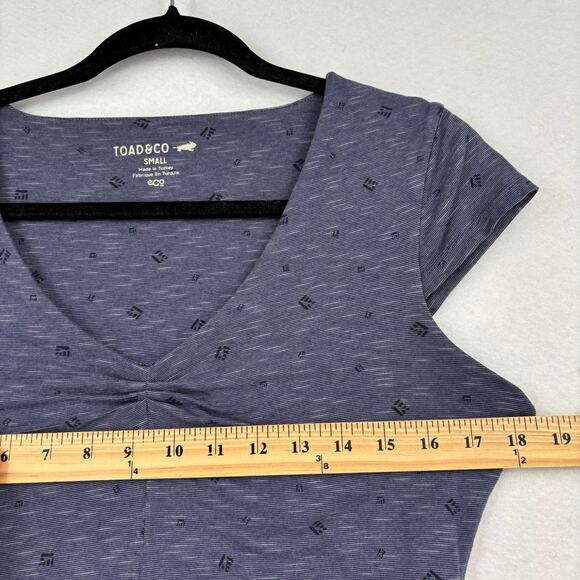 Toad & Co Rosemarie Athletic Dress A Line Cap Sleeve Gorpcore Blue Gray Size S - Picture 7 of 10